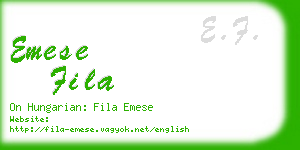 emese fila business card